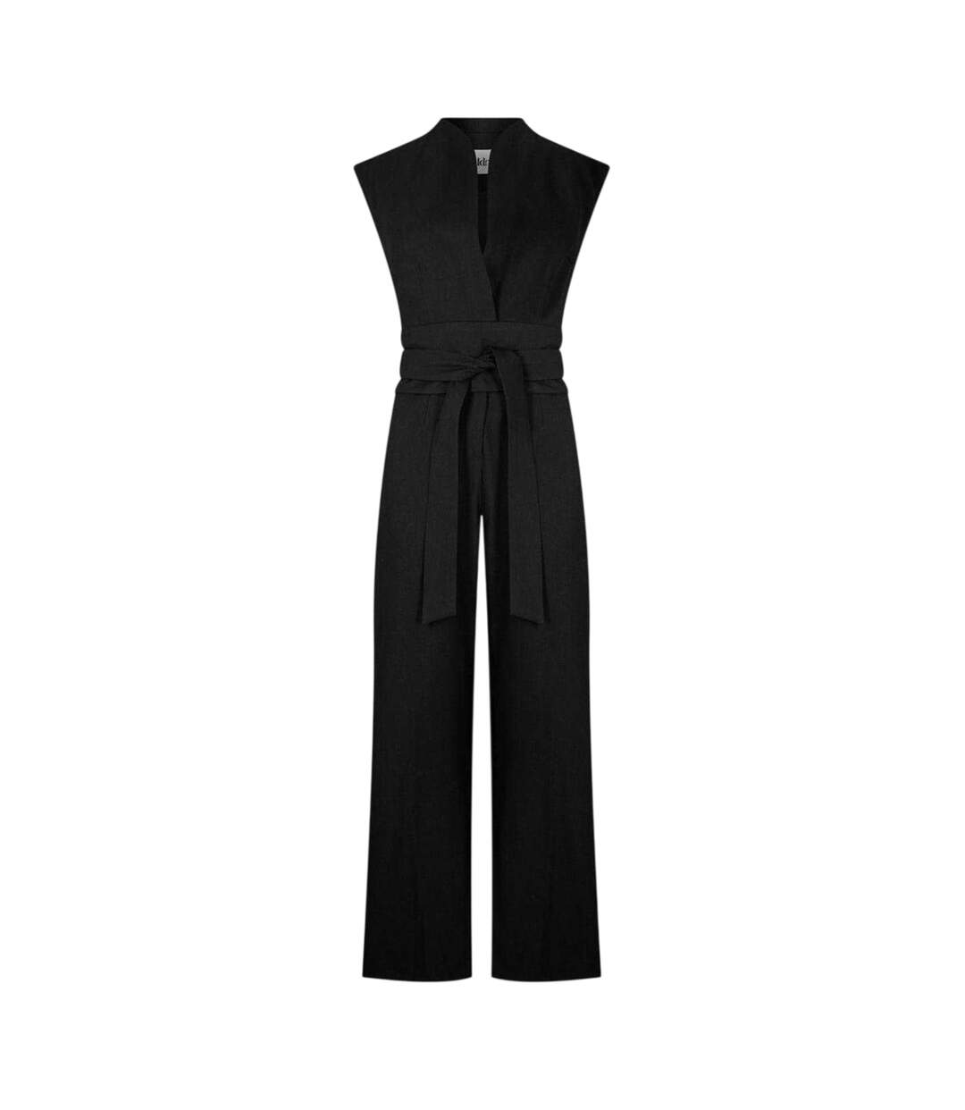 Womens/ladies Wide Leg Jumpsuit Black Odd Muse-2