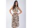 Robe longue viscose coupe ample MAITA imprimé ethnique noir et beige Coton Du Monde-3