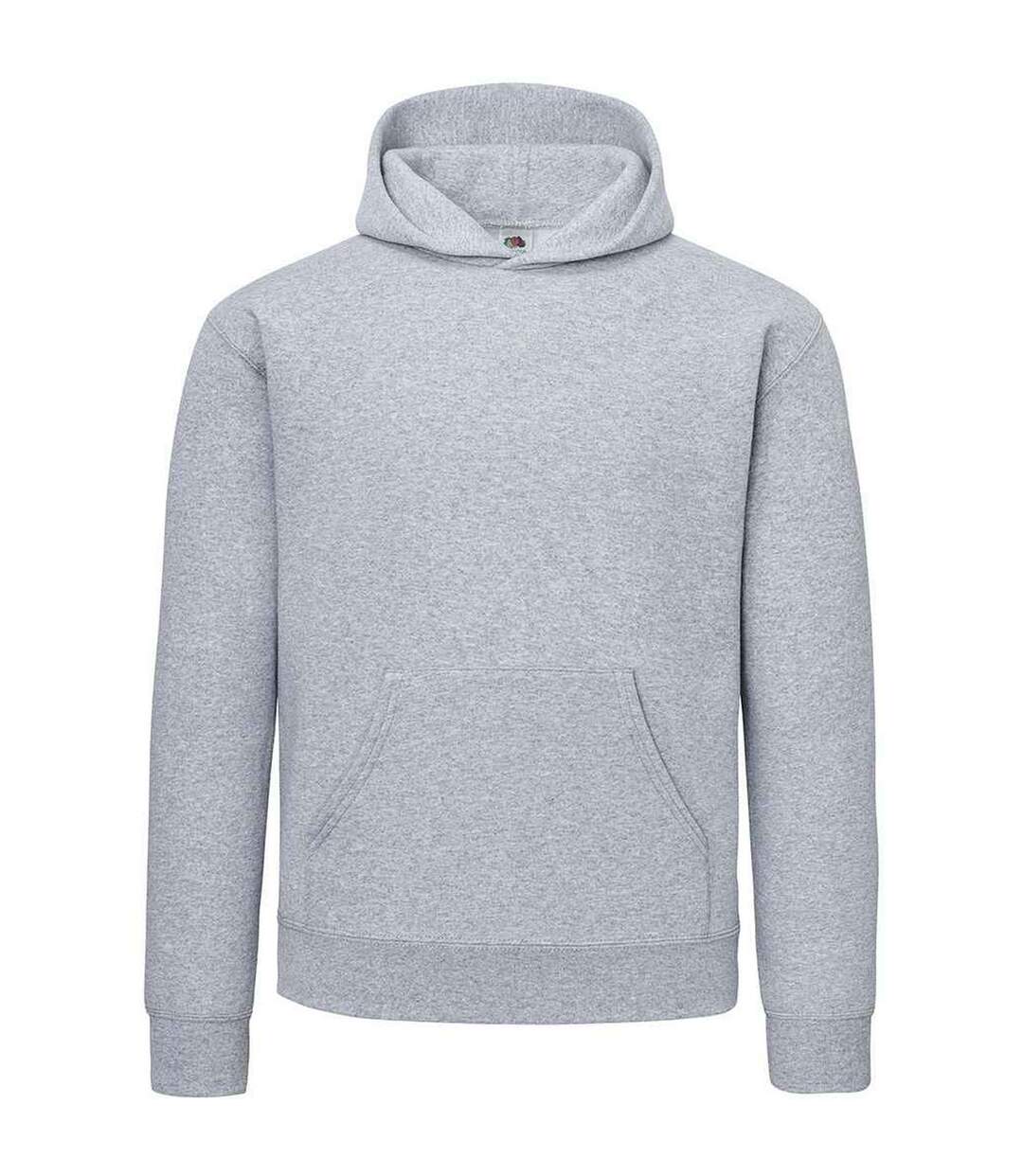 Mens cotton hoodie athletic heather Fruit of the Loom-1