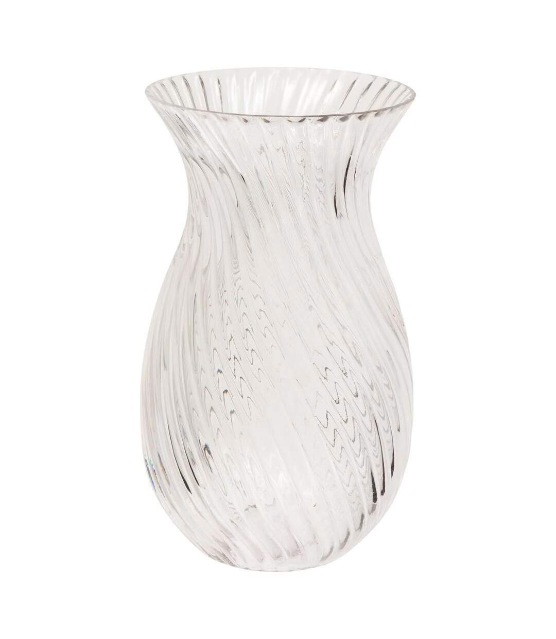 Vase Design en Verre Manel 29cm Transparent-1