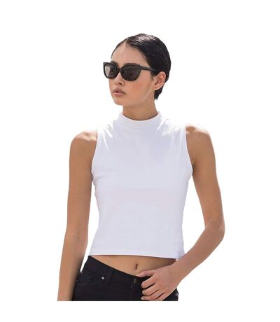 Débardeur À Col Haut Femme Blanc Skinni Fit