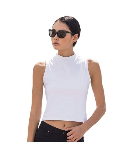 Débardeur à col haut femme blanc Skinni Fit