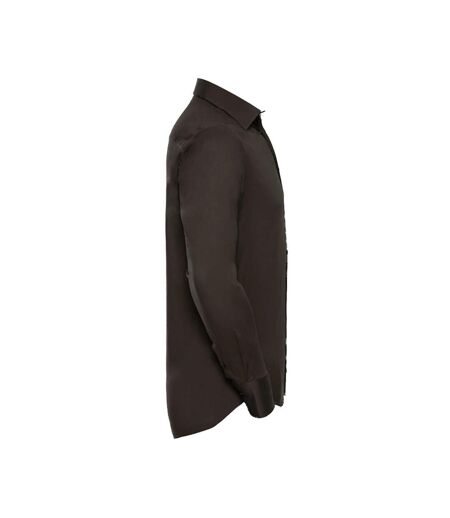 Chemise Manches Longues Homme Chocolat Russell Collection