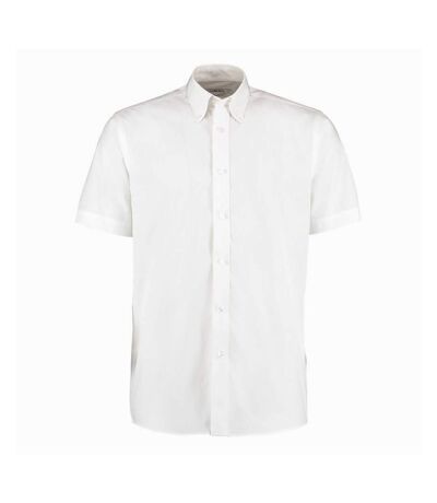 Kustom Kit Mens Workforce Short Sleeve Shirt / Mens Workwear Shirt (White)