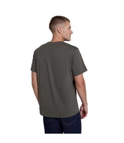 Mens icon organic t-shirt dark khaki Animal