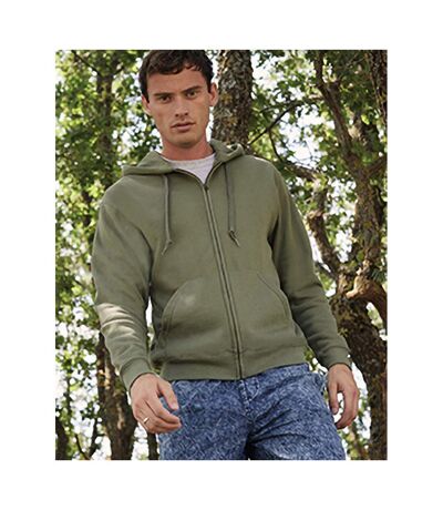 Veste À Capuche Homme Vert Kaki Fruit Of The Loom