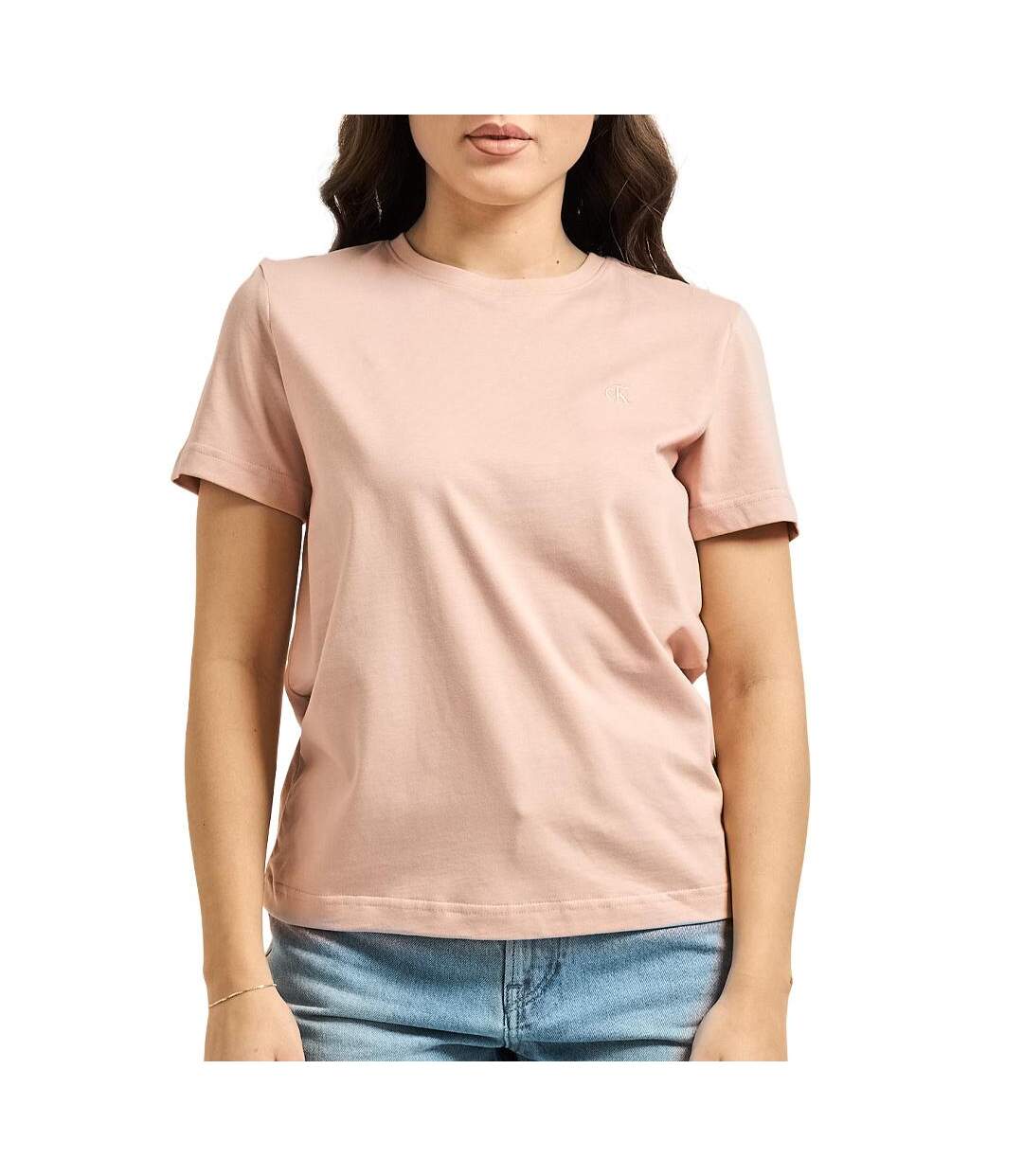 T-Shirt rose femme calvin klein jeans archive-1