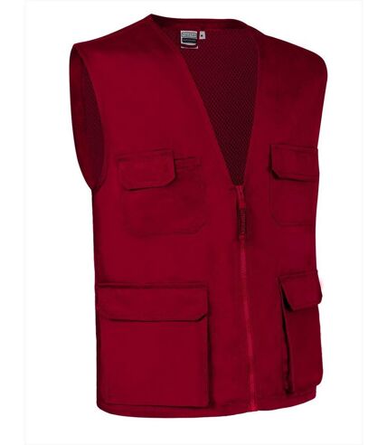 Gilet sans manches multipoches - HARDWARE rouge