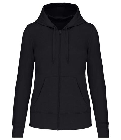 Sweat à capuche zippé écoresponsable - femme - K4031 - noir