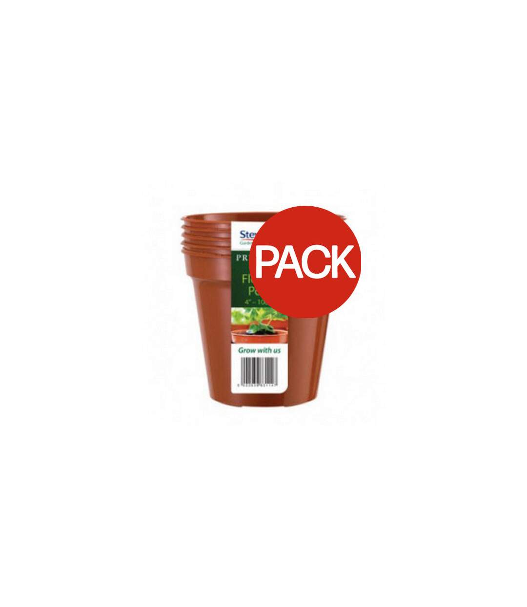 Pack of 5  Flower pot  5in brown Stewart-1