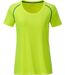 Maillot running respirant - Femme - JN495 - jaune et bleu vif