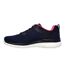 Womens/ladies bountiful quick path plain trainers navy/hot pink Skechers-2
