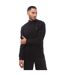 Mens Double Knit Quarter Zip Sweatshirt Black Ralph Lauren-1