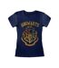 Harry Potter Womens/Ladies Hogwarts Crest Fitted T-Shirt (Navy)