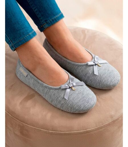 Isotoner Chaussons extra-light Ballerines femme jersey, semelle gomme antidérapante