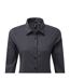 Premier Womens/Ladies Maxton Check Long Sleeve Shirt (Steel/Black) - UTPC3908-2