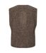Manteau Gilet Court Teddy Femme Marron Foncé Lollys Laundry-3