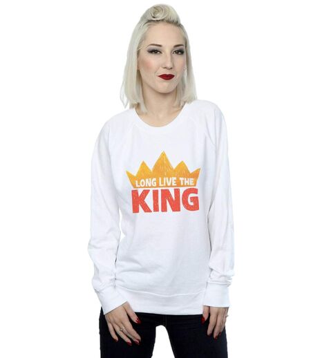 Disney Sweatshirt Womens/Ladies The Lion King Movie Long Live The King (Blanc) - UTBI22206