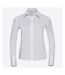 Russell Collection Womens/Ladies Ultimate Non-Iron Long-Sleeved Shirt (White) - UTPC6526