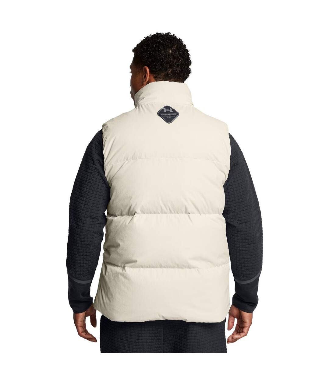 Mens Limitless Quilted High Collar Gilet White Under Armour-4