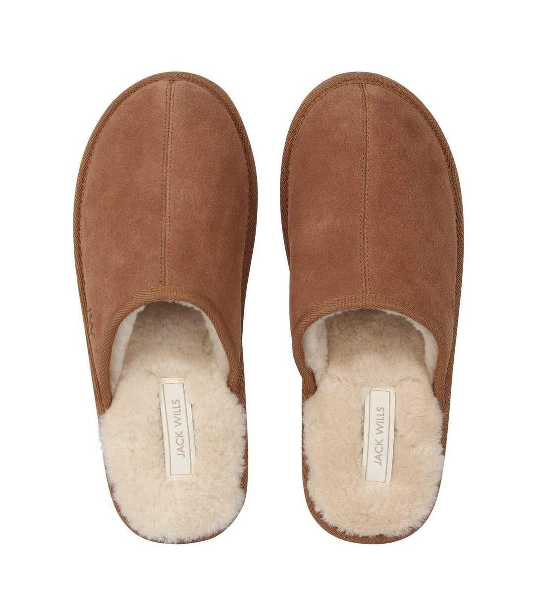 Mens Suede Mule Slippers Tan Jack Wills-4