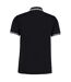 Kustom Kit Mens Tipped Cotton Pique Polo Shirt (Black/White)