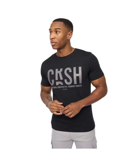 Mens solari t-shirt black Crosshatch