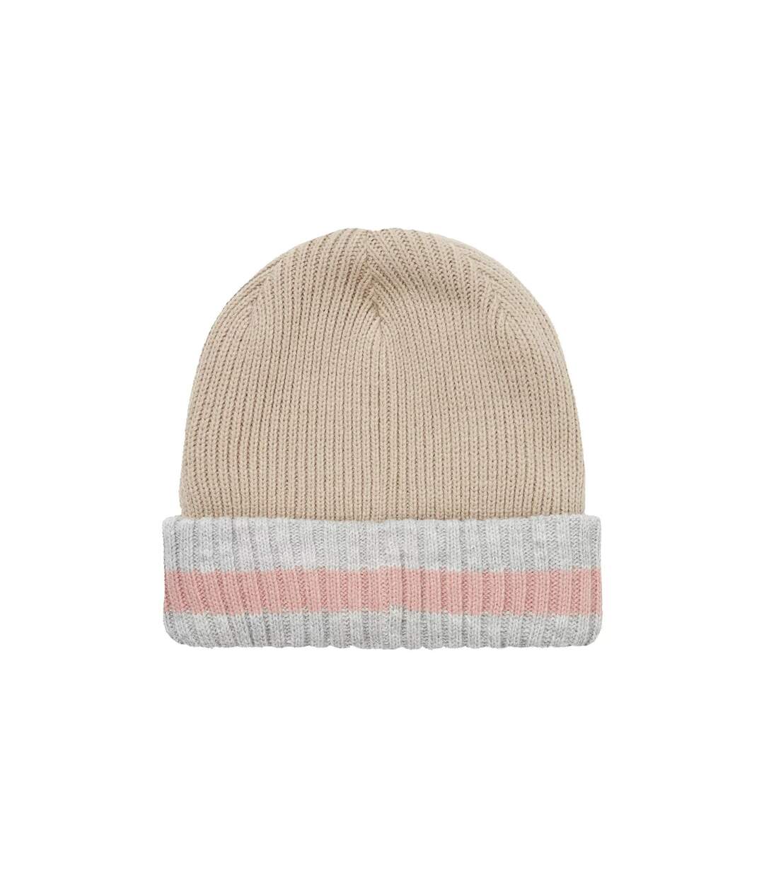 Mens & Ladies Waterproof Cold Weather Striped Roll Cuff Beanie Hat-2