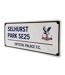 Crystal Palace FC - Plaque SELHURST PARK SE25 (Blanc / Bleu) (Taille unique) - UTTA10623