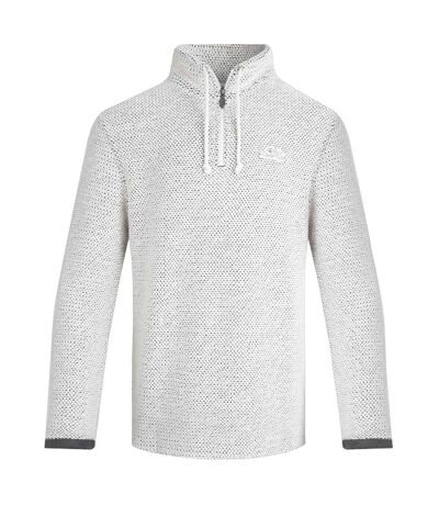 Mens Cruiser Macaroni Quarter Zip Pullover Ecru Weird Fish