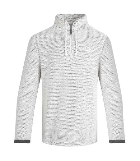 Mens Cruiser Macaroni Quarter Zip Pullover Ecru Weird Fish
