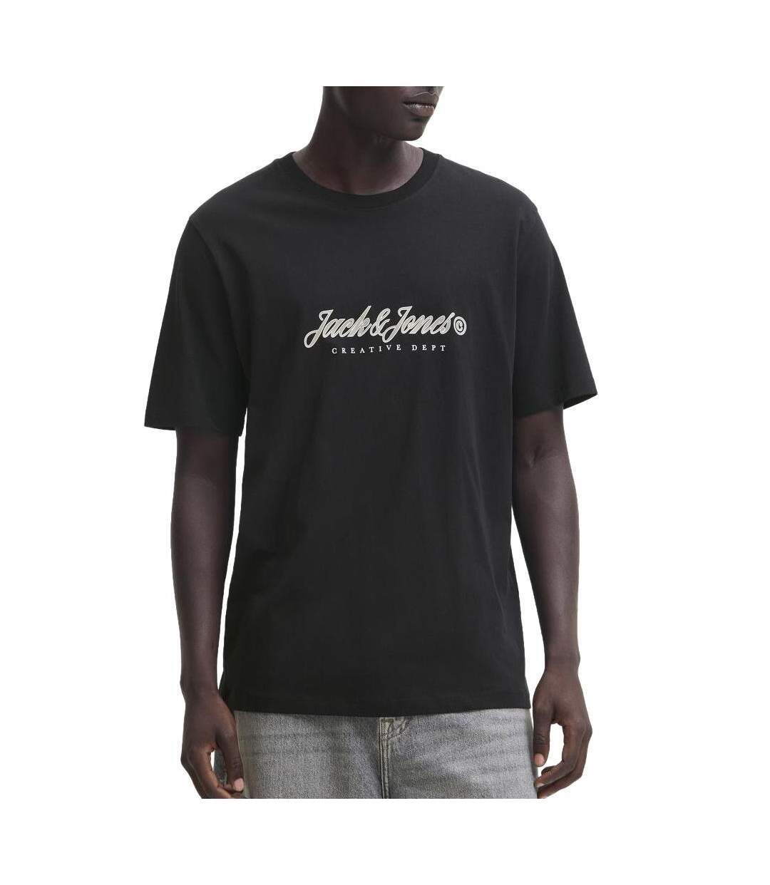 T-Shirt noir homme jack & jones montauk-1