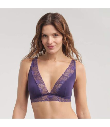 Soutien-gorge triangle microfibre et dentelle Fais-moi une fleur