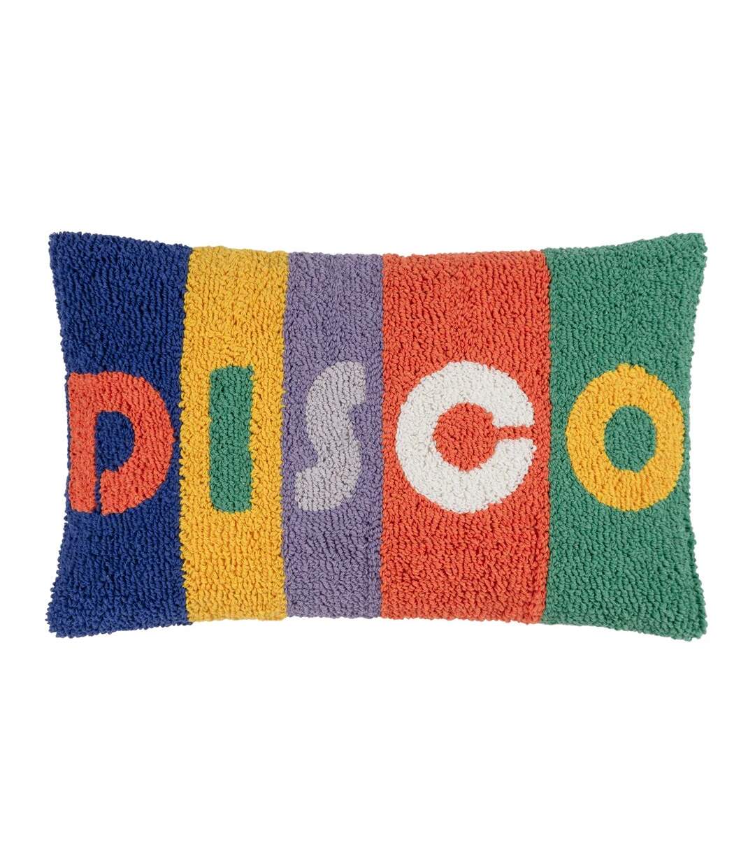 Knitted disco cushion cover 30cm x 50cm multicoloured Heya Home