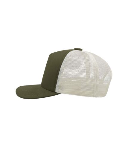 Casquette trucker visière mi-longue record mixte olive Atlantis