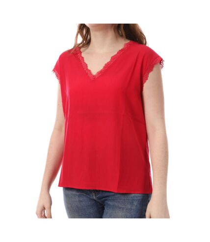 T-Shirt Rouge Femme Only Pelina