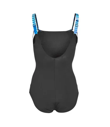Maillot De Bain 1 Pièce Motif/style Ondulé Luna Lustre Femme Bleu Indigo Bleu Pâle Speedo