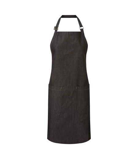 Premier Unisex Adult Fairtrade Certified Denim Apron (Black) (One Size) - UTRW7969