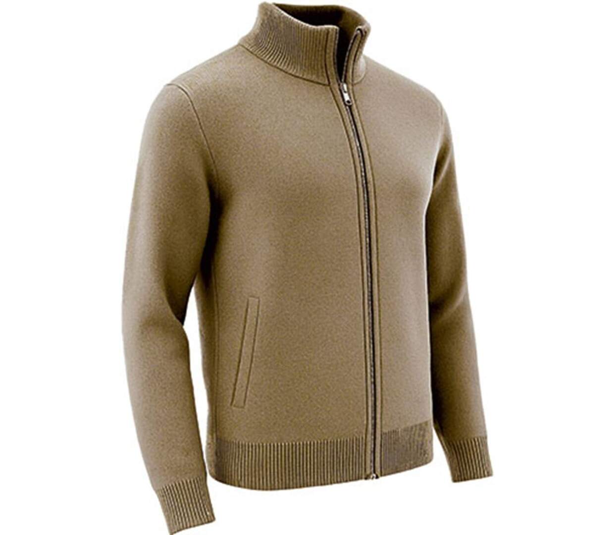 Veste, gilet, cardigan zippé - CARLO - Homme - marron camel-1