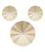 Lot de 3 Décorations Murales Leslie 33cm Or-1
