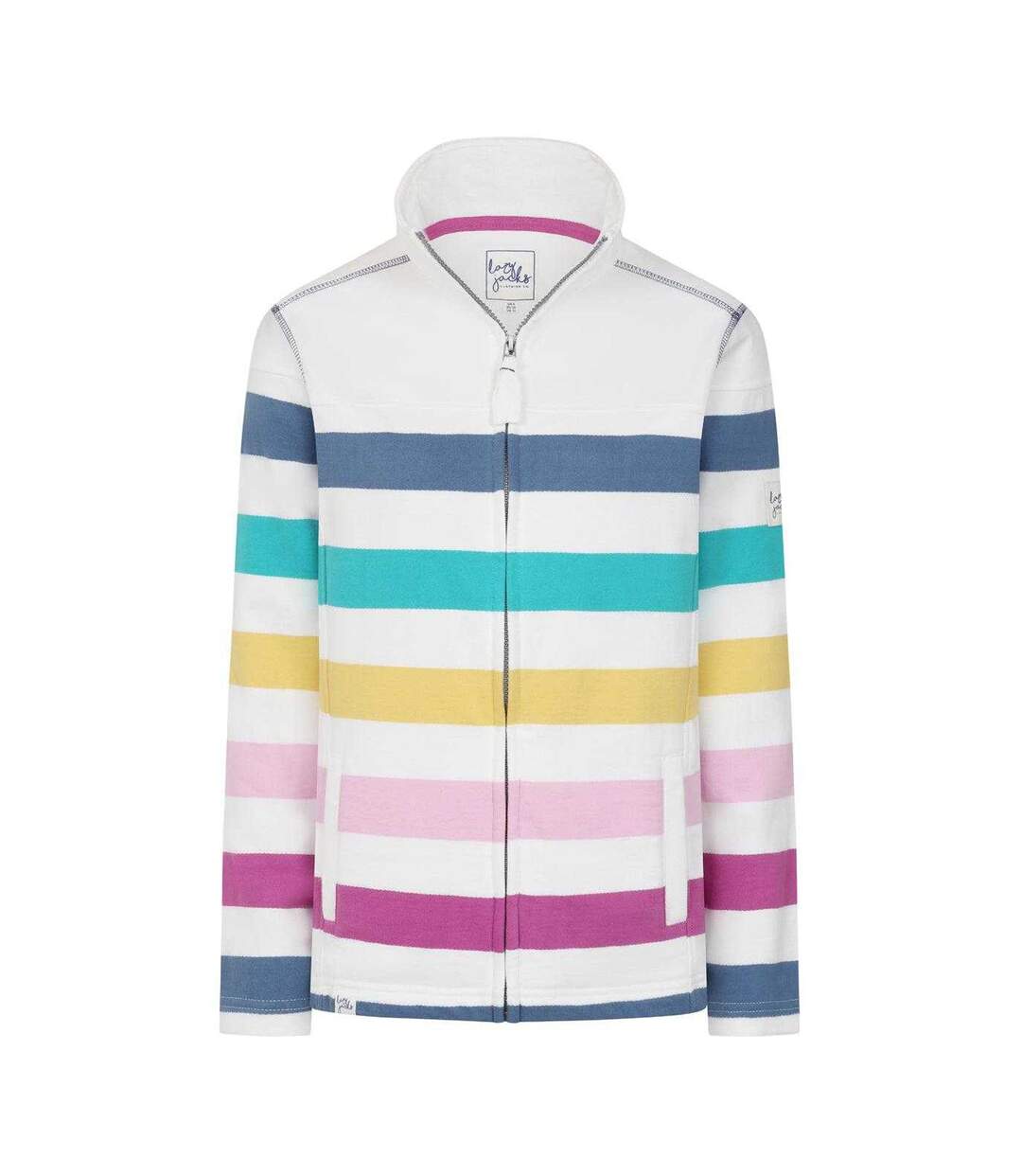 Womens/ladies Full Zip Sweatshirt Multicoloured Lazy Jacks-1