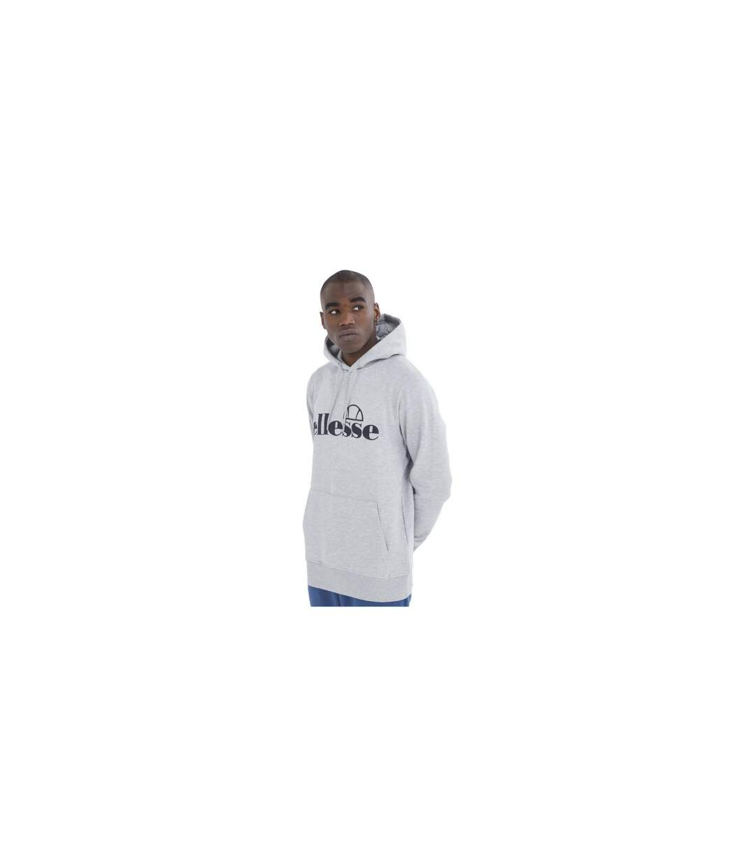 Sweat À Capuche Motif/style Logo Homme Gris Chiné Ellesse-1