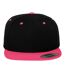 Casquette Ajustable Classic Noir Rose Néon Yupoong-2