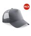 Lot de 2  casquettes de baseball homme gris Beechfield-1