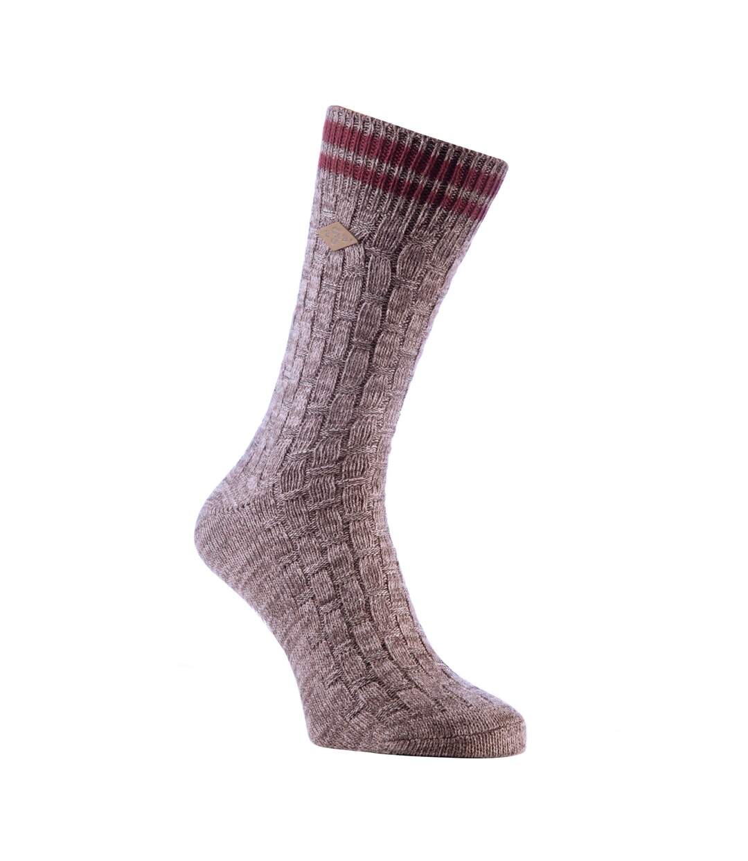 2 Pack Mens Thick Cotton Chunky Knitted formal Boot Socks-3