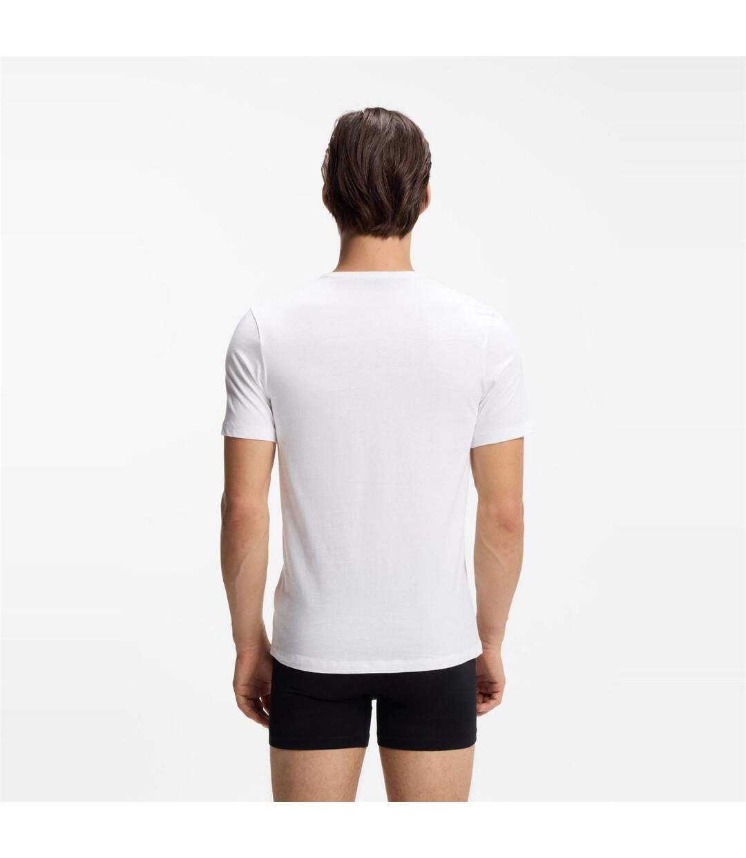 Pack Of 3  Mens Plain Pyjama Top  White Blue Grey Hugo-3