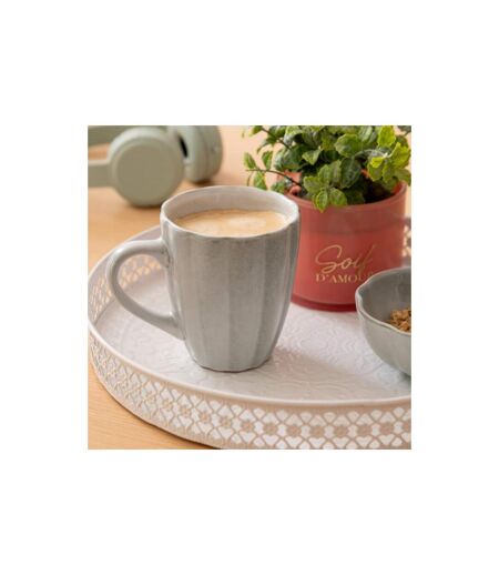 Lot de 6 Mugs en Grès Aude 37cl Vert Clair
