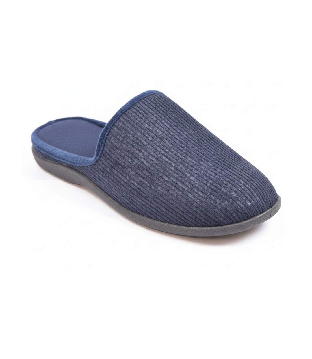 OZABI Pantoufles Ouvertes Homme, Côtelé Aspect Velours, Semelle Antidérapante-1