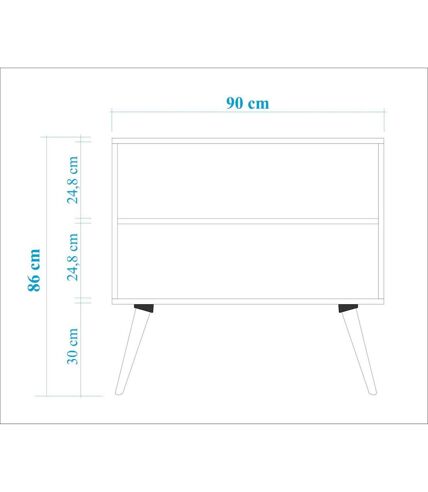 Console Natural - L. 90 x H. 86 cm - Marron chêne