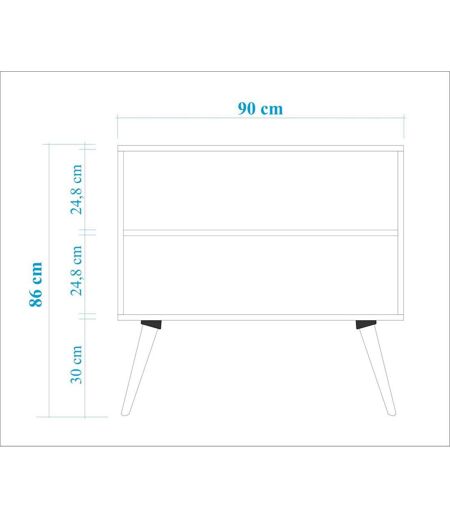 Console Natural - L. 90 x H. 86 cm - Marron chêne